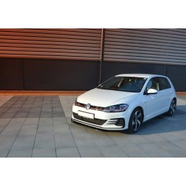 Накладка сплиттер на передний бампер Вар3 на Volkswagen Golf VII GTI рестайл